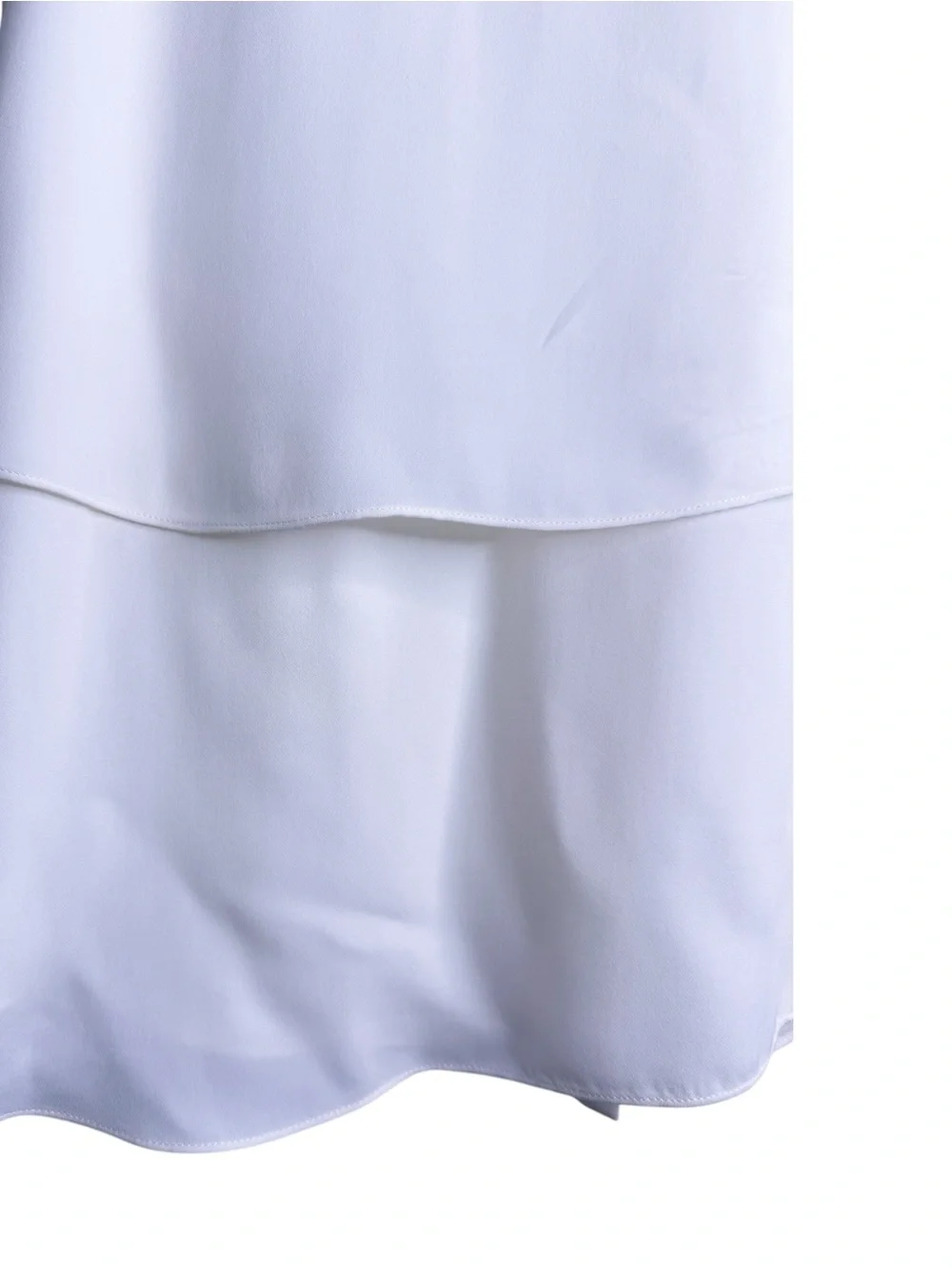 THEORY Silk Sleeveless Hidden Button Front Blouse Size Large in Ivory - Picture 8 of 10